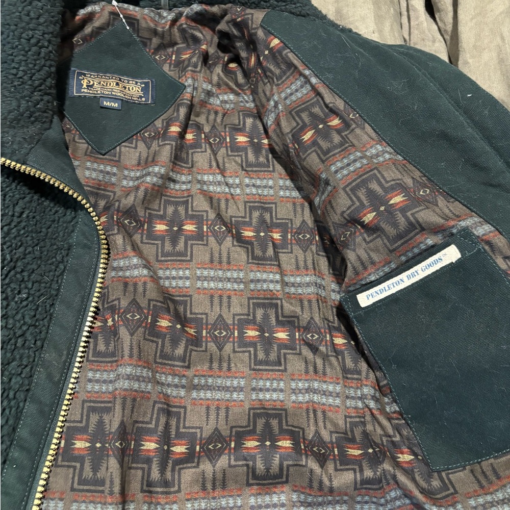 Pendleton Forest Green Sherpa Jacket - image 2